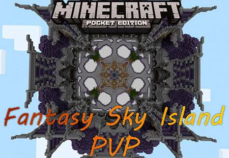 Карта Fantasy Sky Island PVP для Minecraft PE
