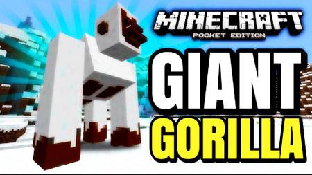 Мод Giant Snow Gorilla для Minecraft PE
