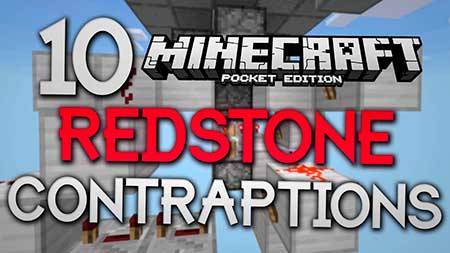 Карта 10 Redstone Contraptions for Houses для Minecraft PE
