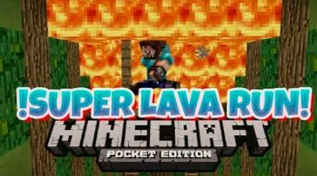 Карта Super Lava Run для Minecraft PE