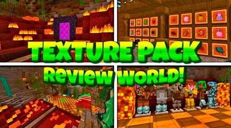 Карта Texture Pack Review Map для Minecraft PE