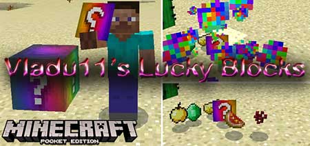 Мод Vladu11’s Lucky Blocks для Minecraft PE