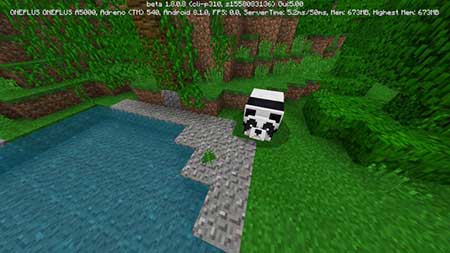 Панда в лесу Майнкрафта 1.8