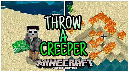 Мод Throwable Creepers для Minecraft PE