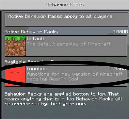 Function Pack for Realm Operators mcpe 2