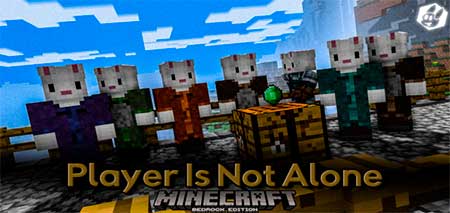 Мод PlayerIsNotAlone = Trade with bunnies для Minecraft PE
