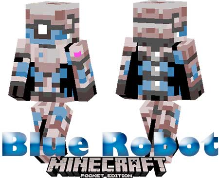 Скин Blue Robot для Minecraft PE