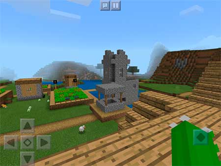-213506630: Spawn On Village House Rooftop mcpe 1