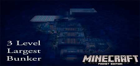 Карта Largest Bunker (3 Stories) для Minecraft PE