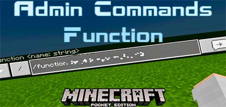 Мод Admin Commands Function для Minecraft PE