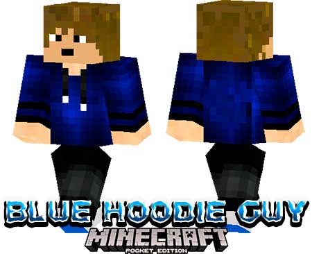 Скин Blue Hoodie Guy для Minecraft PE