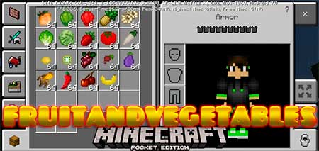 Мод FruitAndVegetables для Minecraft PE