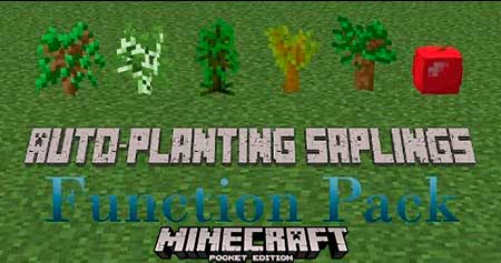 Мод Auto Planting Saplings для Minecraft PE