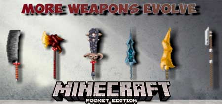 Мод More Weapon Evolve для Minecraft PE