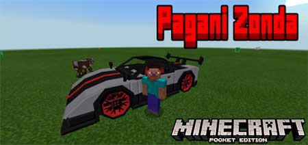 Мод Minecraft Style Pagani Zonda Car для Minecraft PE