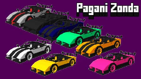 Minecraft Style Pagani Zonda Car mcpe 1