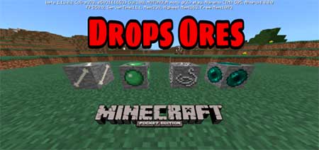 Мод Drops Ores для Minecraft PE