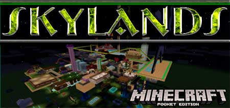 Карта Skylands (Long Created World) для Minecraft PE