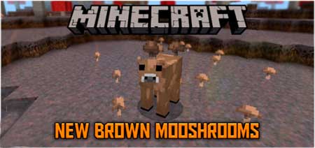 Мод Brown Mooshroom для Minecraft PE