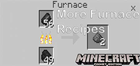 Мод More Furnace Recipes для Minecraft PE