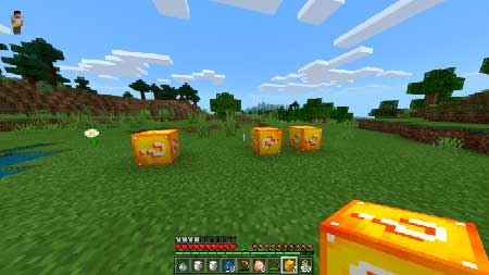 LuckyBlocks Command System mcpe 2