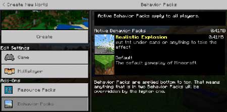 Realistic Explosion mcpe 1