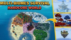 Карта Multi-Biomes Survival Hardcore